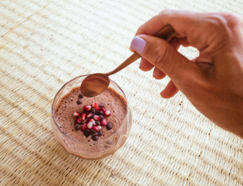 Vegan chocolate mousse with aquafaba
